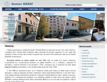 Tablet Screenshot of domovmarie.sk